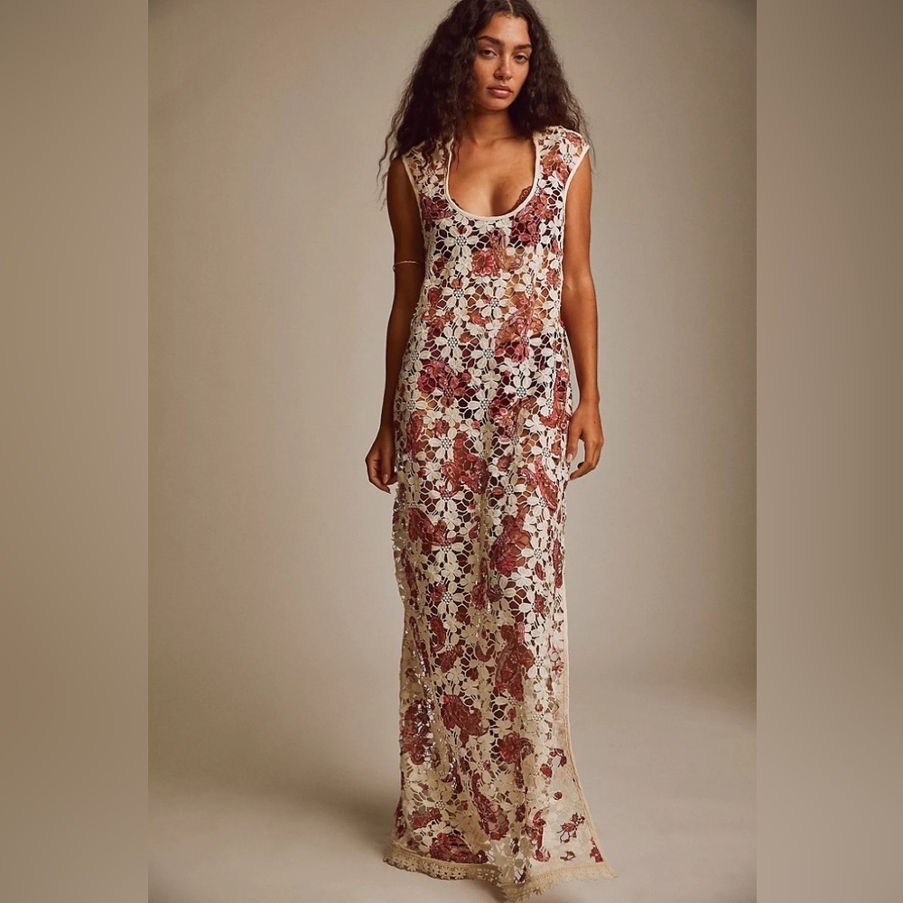 NWT Free People Lilly Lace Maxi Dress Size Medium